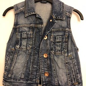 Express denim vest women’s size XS